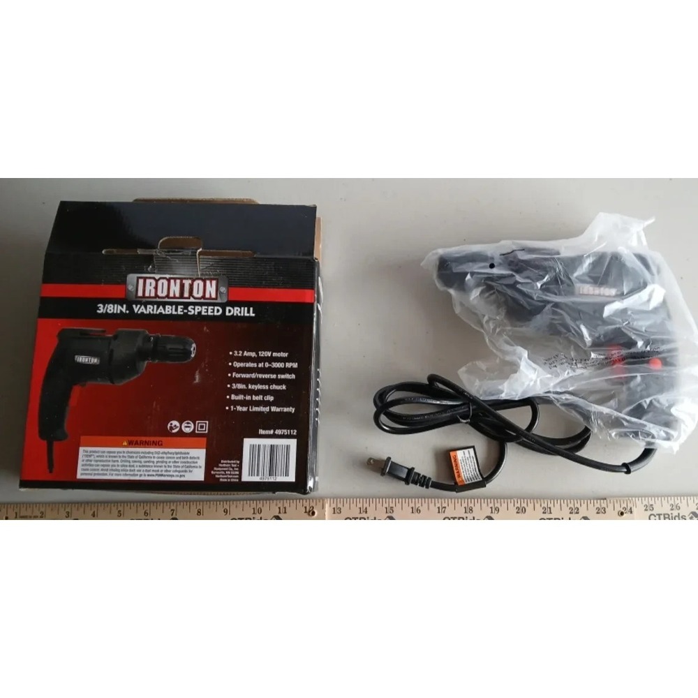 Ironton 3/8 inch Variable Speed Drill
